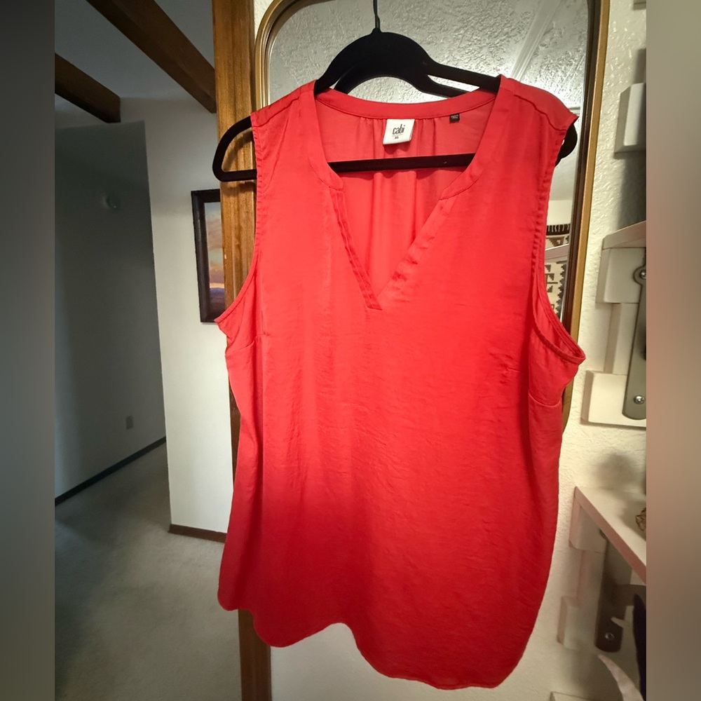 Cabi sleeveless cami bright orange red w size xl EUC